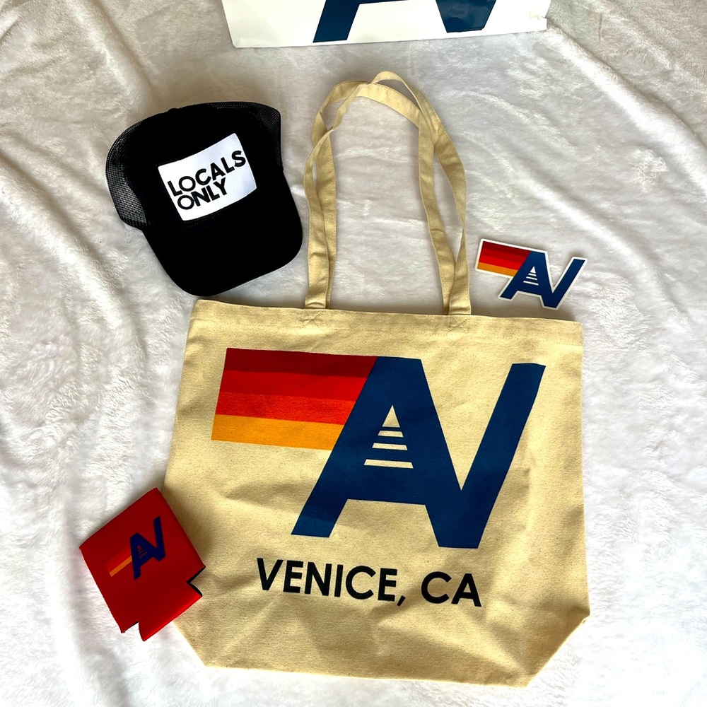 - - - NWT Aviator Nation Locals Only Trucker Hat & Tote & Swag
